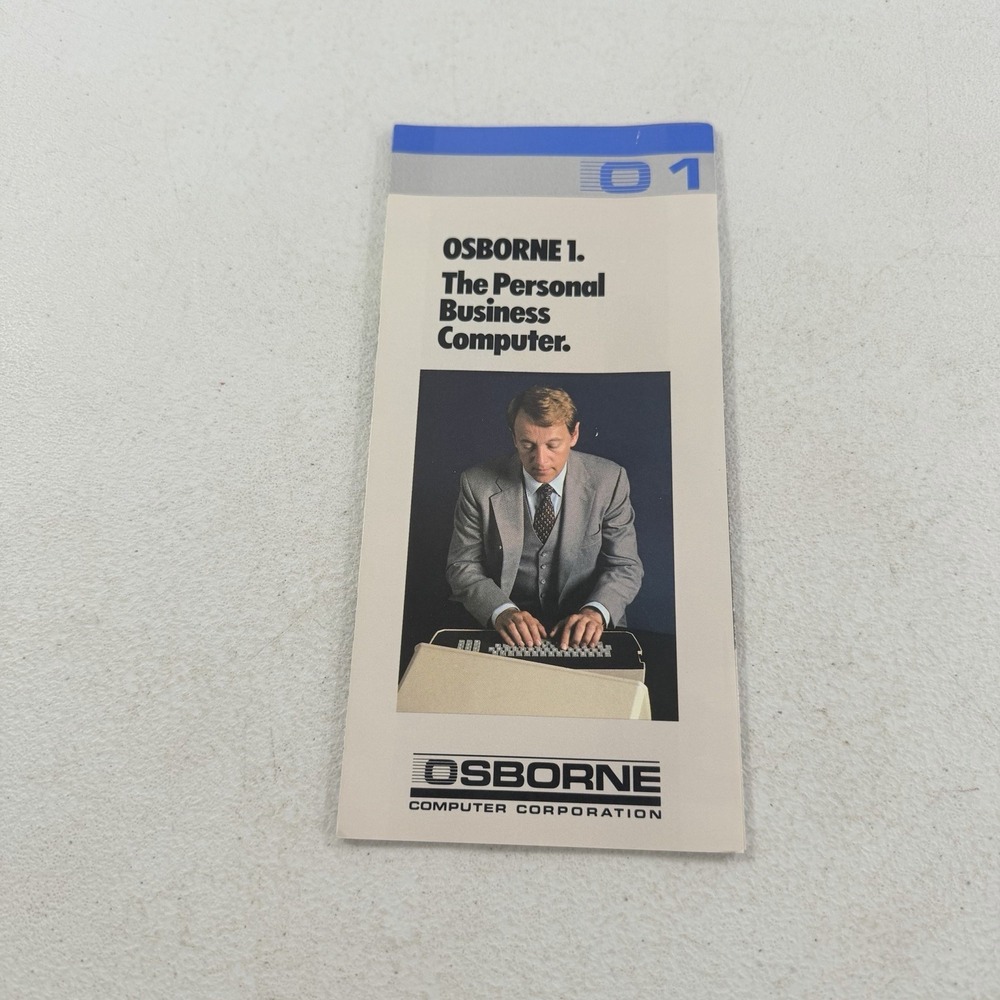 Vintage Osborne Personal Business Computer Pamphlet Brochure